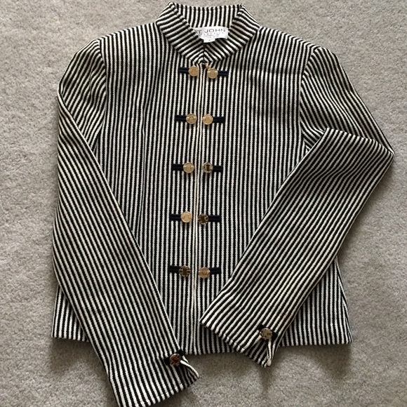 St. John Jackets & Blazers - St. John Blue & White Blazer